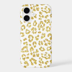 Gold Glitter Leopard Print