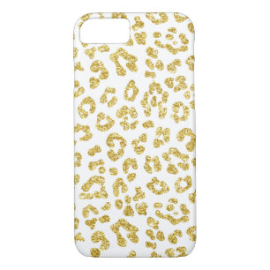 Gold Glitter Leopard Print iPhone 8/7 Case