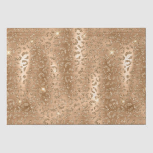 Gold Glitter Leopard Spots Metallic Animal Tissue Paper