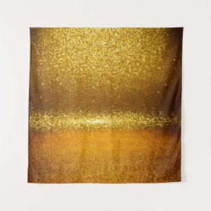 Gold glitter lights, vintage Christmas texture. Tapestry