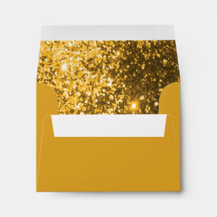 Gold Glitter Lined on Gold Envelopes