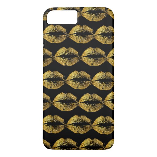 Gold Glitter Lips #2 Case-Mate iPhone Case (Back)