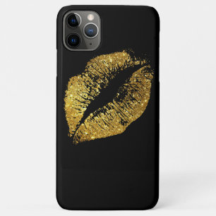 Gold Glitter Lips iPhone 11 Pro Max Case