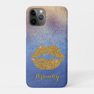 Gold Glitter Lips Sparkle Glam Personalised iPhone 11 Pro Case