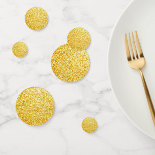 Gold Glitter Look Elegant Blank Modern Template Confetti