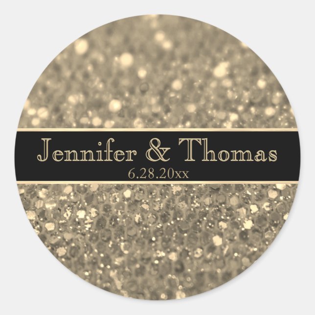 Gold Glitter Look Seal (Front)