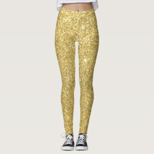 Gold glitter, luxurious, sparkling background. leggings