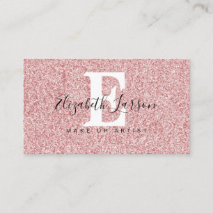 Gold Glitter Makeup Artist Hair Salon Loyalty Card