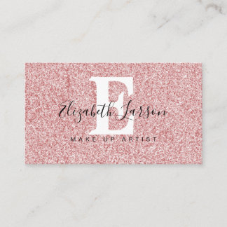 Gold Glitter Makeup Artist Hair Salon Loyalty Card