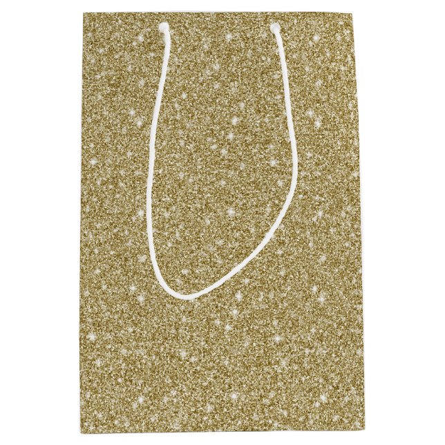 Gold Glitter Medium Gift Bag (Front)