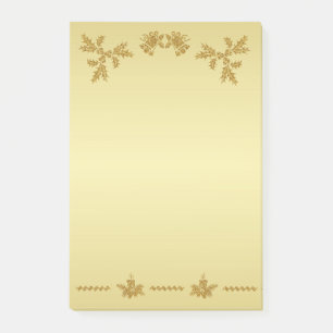 Gold Glitter Merry Christmas, Santa Claus Post-it Notes