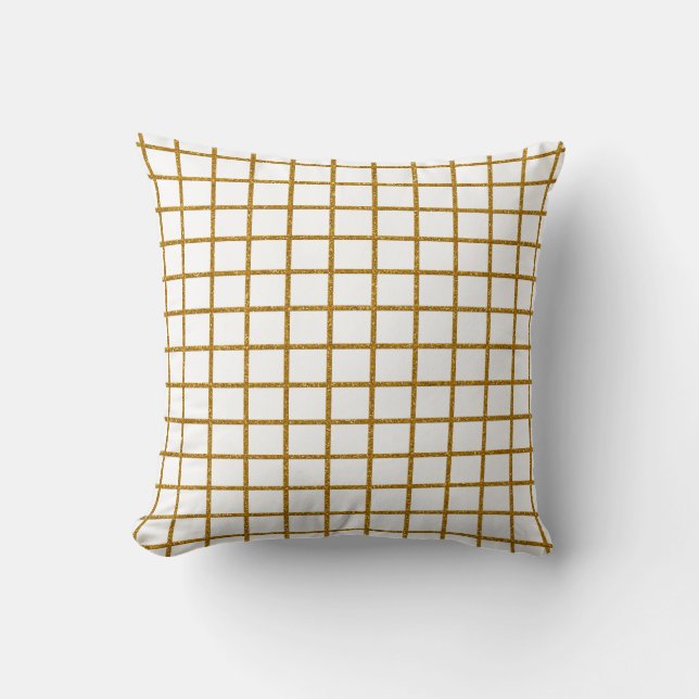 Gold Glitter Mesh Cushion (Front)