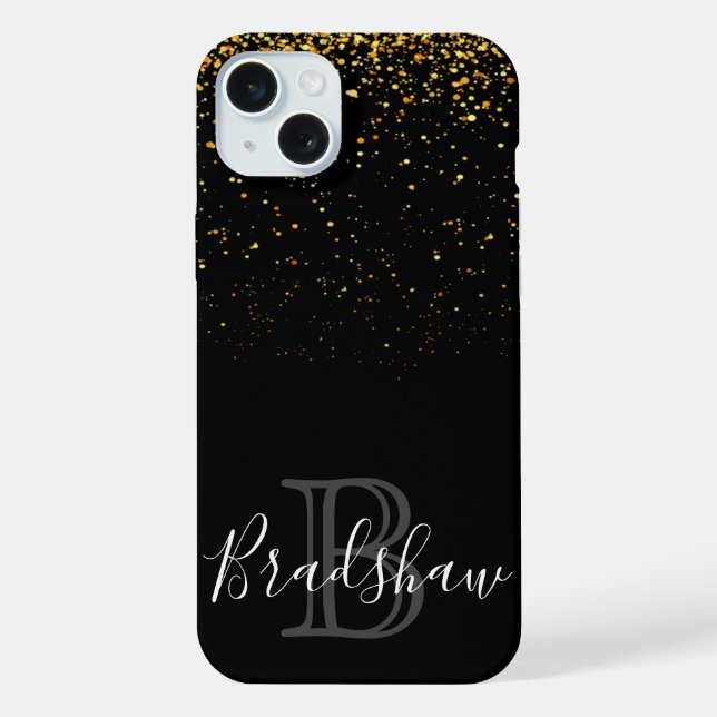 Gold Glitter Name iPhone Case (Back)