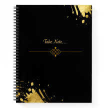 Gold Glitter Notebook