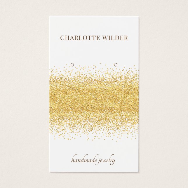 Gold Glitter On White  (Front)