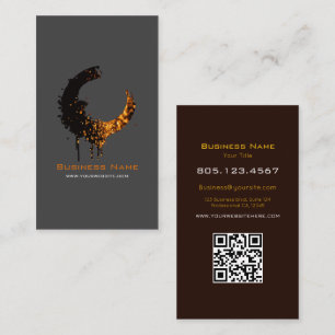 Gold Glitter Paint Swirl Design – Custom Editable Business Card