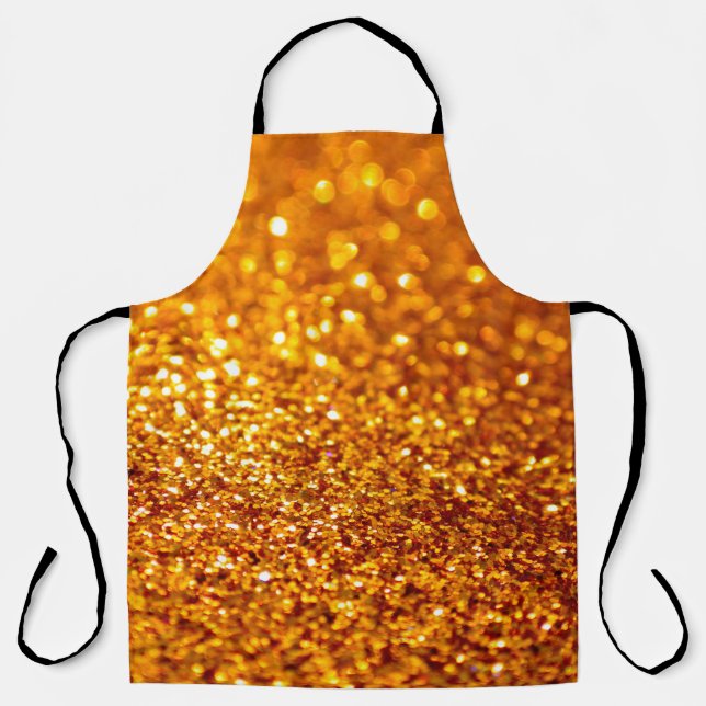 Gold Glitter Pattern Apron (Front)