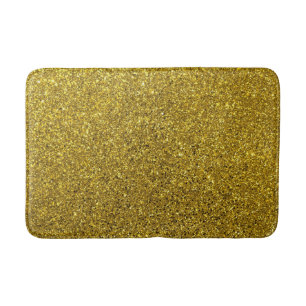Gold Glitter Pattern Bath Mat