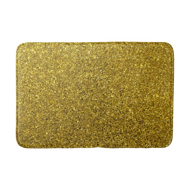Gold Glitter Pattern Bath Mat (Front)