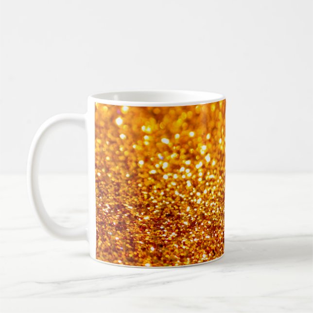 Gold Glitter Pattern Coffee Mug (Left)