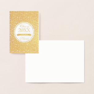 Gold Glitter Pattern Foil Card