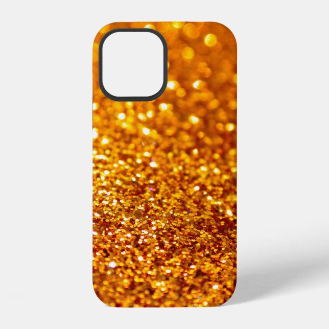 Gold Glitter Pattern iPhone Case (Back)