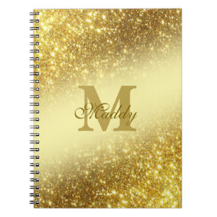 gold glitter personalised iPhone / iPad case Notebook