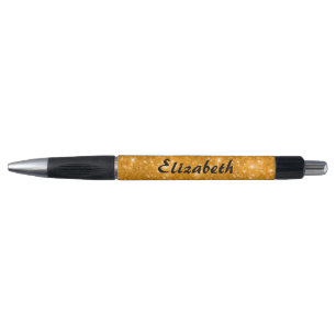 Gold Glitter Personalised Pen