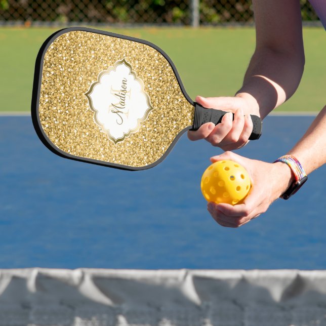 Gold Glitter Pickleball Paddle (Insitu)