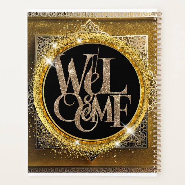 gold glitter planner (Back)