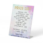 Gold Glitter Price List Flyers for Nail Salon