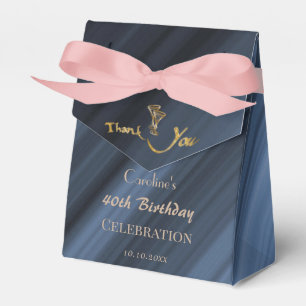 Gold Glitter Red Balloons Thank You Favour Box