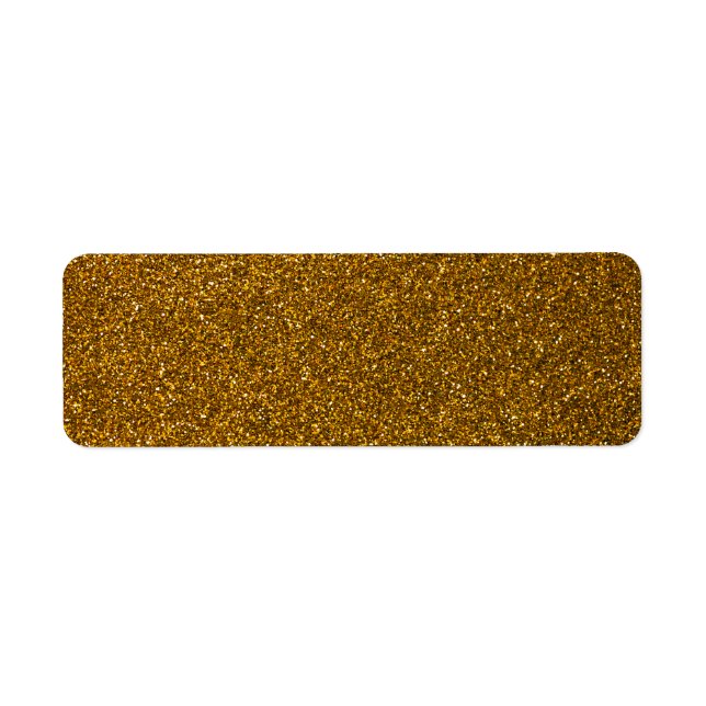 Gold Glitter Return Address Label (Front)