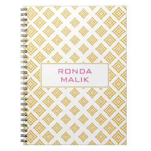 Gold Glitter Rhomboid Notebook