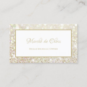 Gold Glitter Salon Beautician Business Card