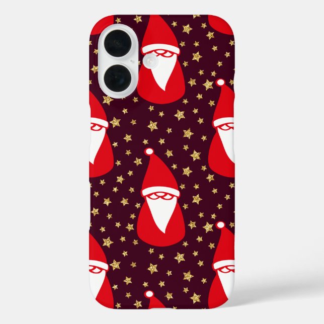Gold Glitter Santa Starry Night Case-Mate iPhone Case (Back)