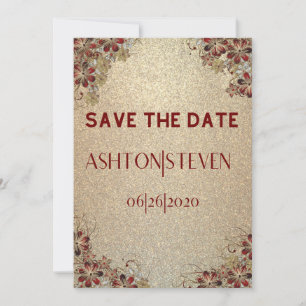 Gold & Glitter Save The Date
