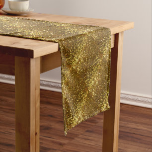 Gold Glitter Short Table Runner