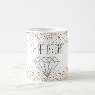 Gold Glitter Silver Diamond Shine Bright Coffee Mug