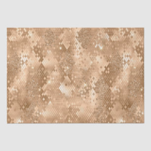 Gold Glitter Snake Skin Metallic Animal Tissue Paper