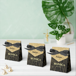 Gold glitter sparkle birthday 90 custom  favour box