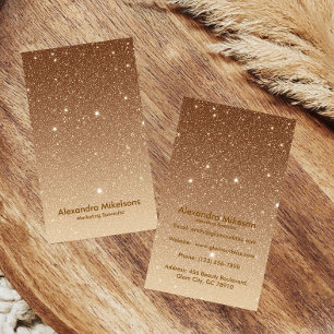 Gold Glitter Sparkle Business Card