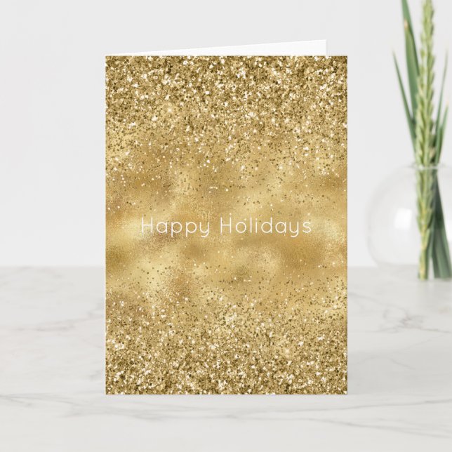 Gold Glitter Sparkle      Card (Front)
