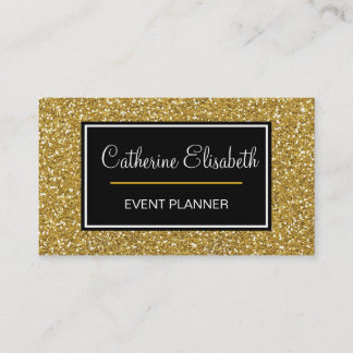 Gold Glitter, Sparkle, Double Sided Business Cards