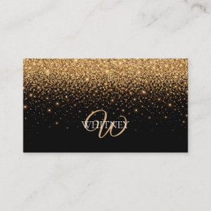 Gold Glitter Sparkle Elegant Luxury Texture Business Card