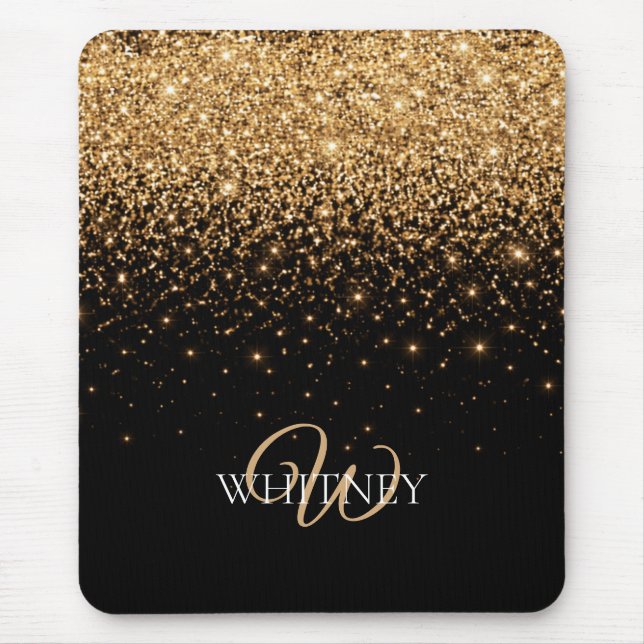 Gold Glitter Sparkle Elegant Luxury Texture        Mouse Pad (Front)