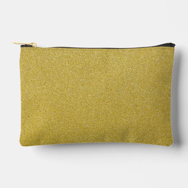 Gold Glitter, Sparkle, Glitter Background Accessory Pouch (Front)