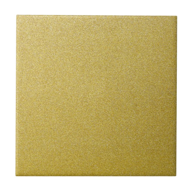 Gold Glitter, Sparkle, Glitter Background Ceramic Tile (Front)