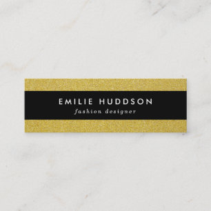 Gold Glitter, Sparkle, Glitter Background Mini Business Card