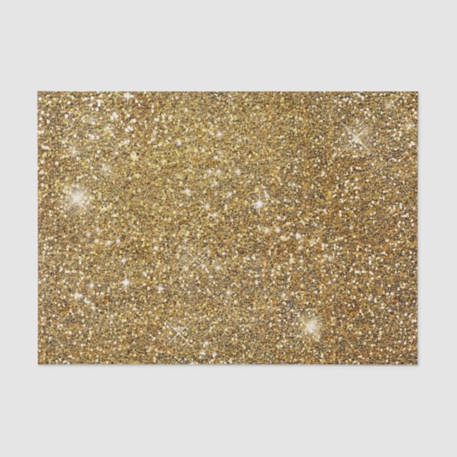 Gold Glitter Sparkle Glittery Sparkly Pretty Tissue Paper (Front)